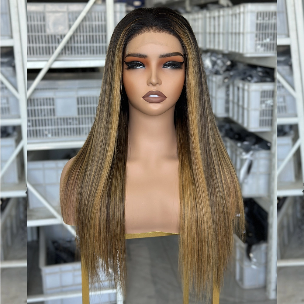 18inch Salon Wigs 5x5 Lace Closure Wig Straight Hair 180% Density